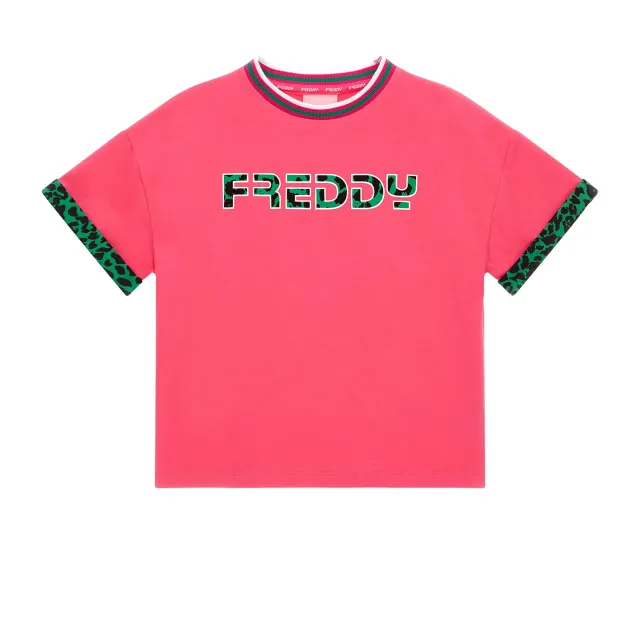 Freddy T-Shirt Animalier Kinder Rosa elastisch