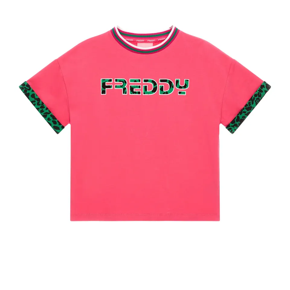 Freddy T-Shirt Animalier Kinder Rosa elastisch