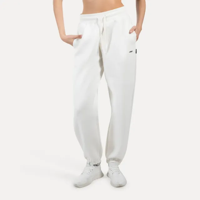 Smilodox Lyanna Jogginghose Damen Schwarz Oversize Baumwolle