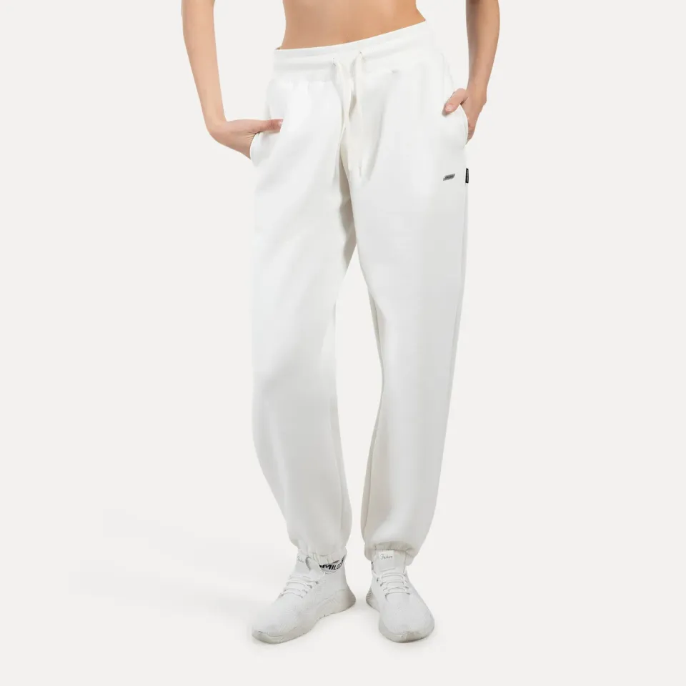 Smilodox Lyanna Jogginghose Damen Schwarz Oversize Baumwolle