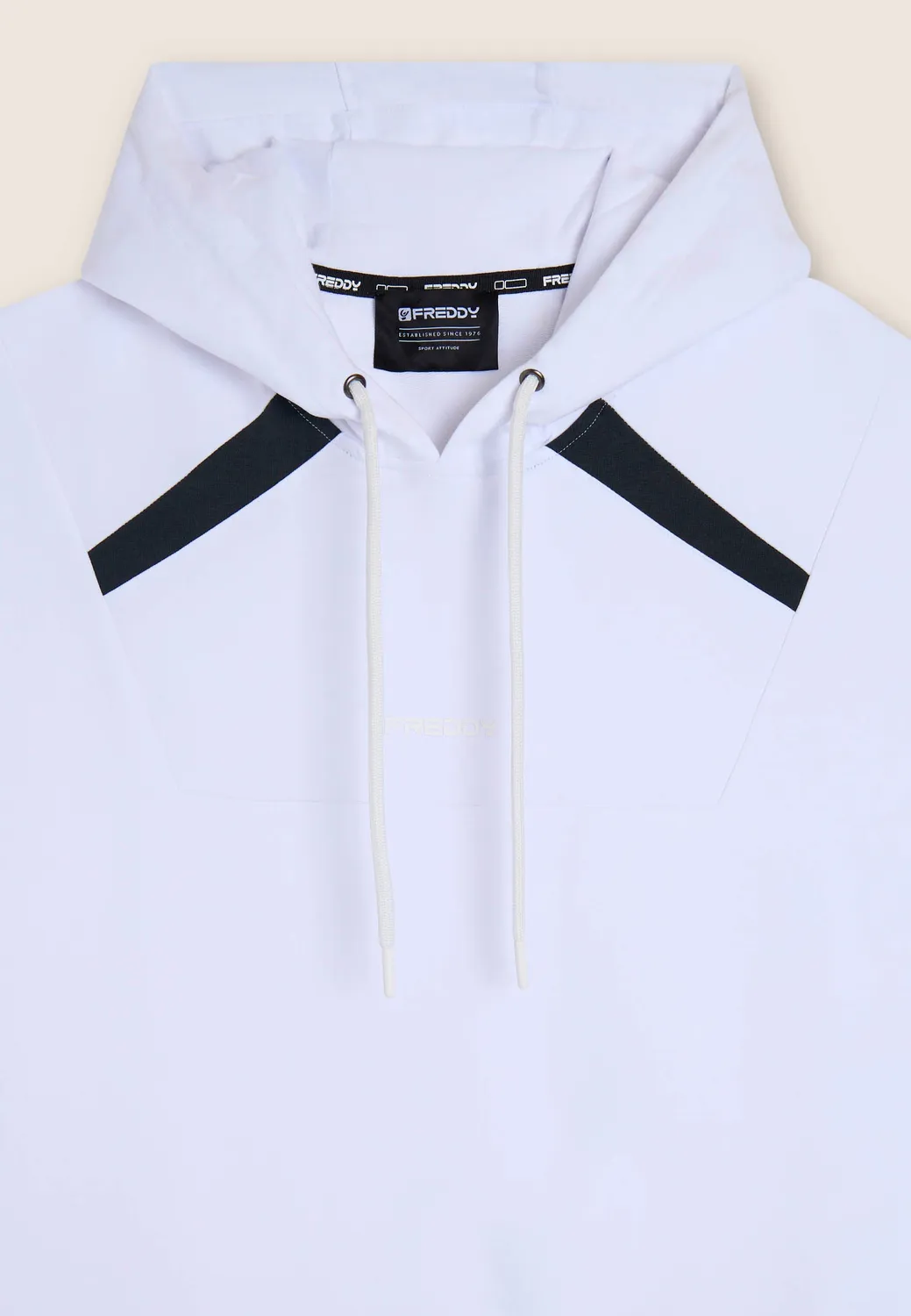 Freddy Kapuzen-Hoodie Schwarz Bauchtasche Baumwolle