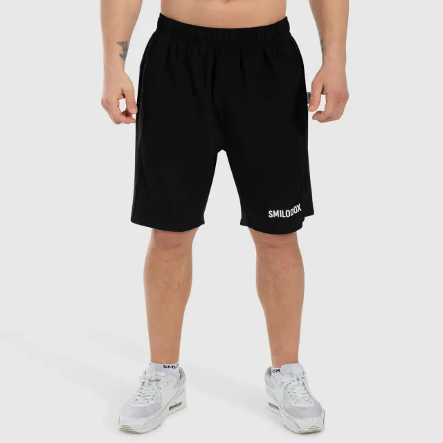 Smilodox Herren Shorts Herren-Shorts Schwarz elastisch