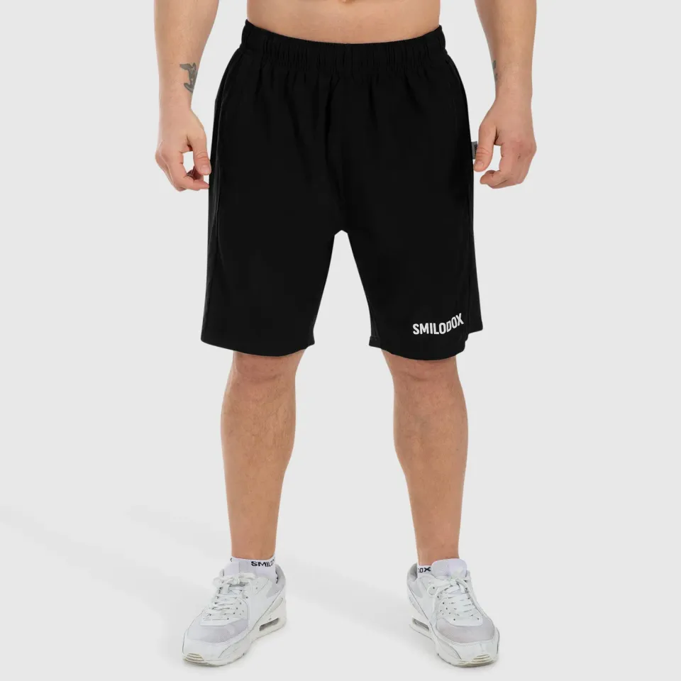 Smilodox Herren Shorts Herren-Shorts Schwarz elastisch