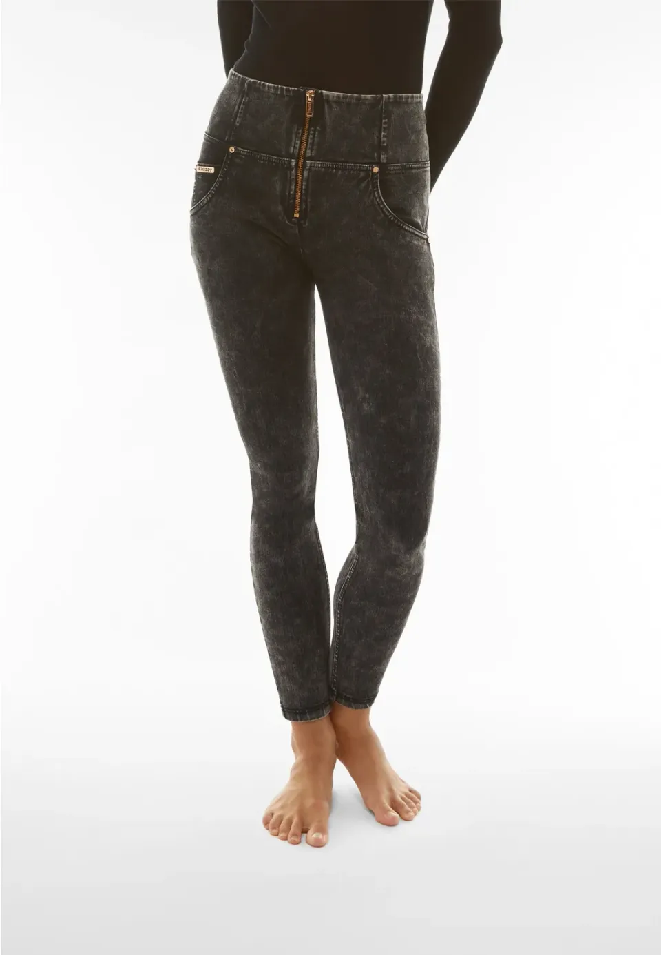 Freddy WR.UP Push-up-Jeans Nero Bull-Denim Marble Wash