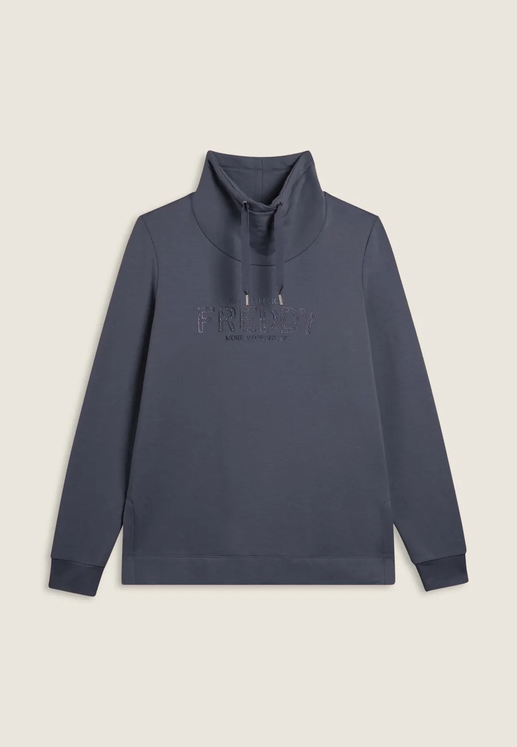 Freddy Sweatshirt Stehkragen Seitenschlitz Nero