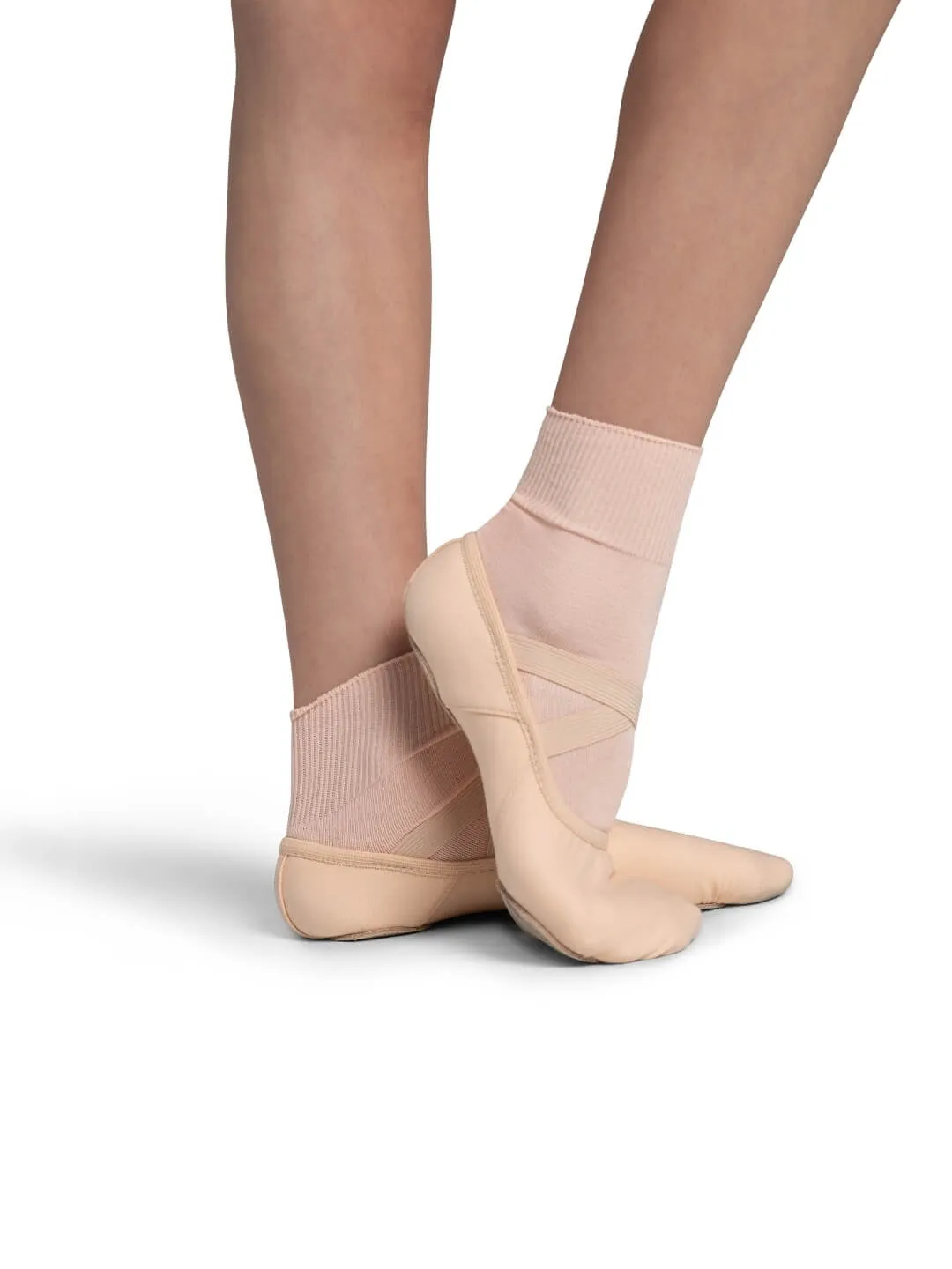Capezio Dance Sock BG017C Tanzsocken Weiß Kinder Rippbündchen