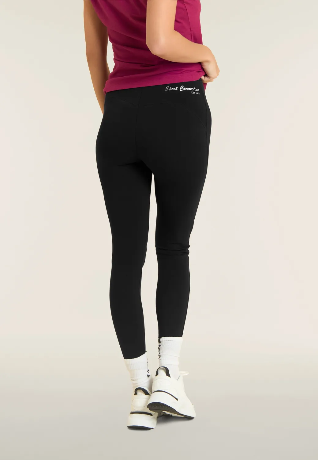 Freddy Training 7/8 Leggings Nero hoher Bund Glitzer