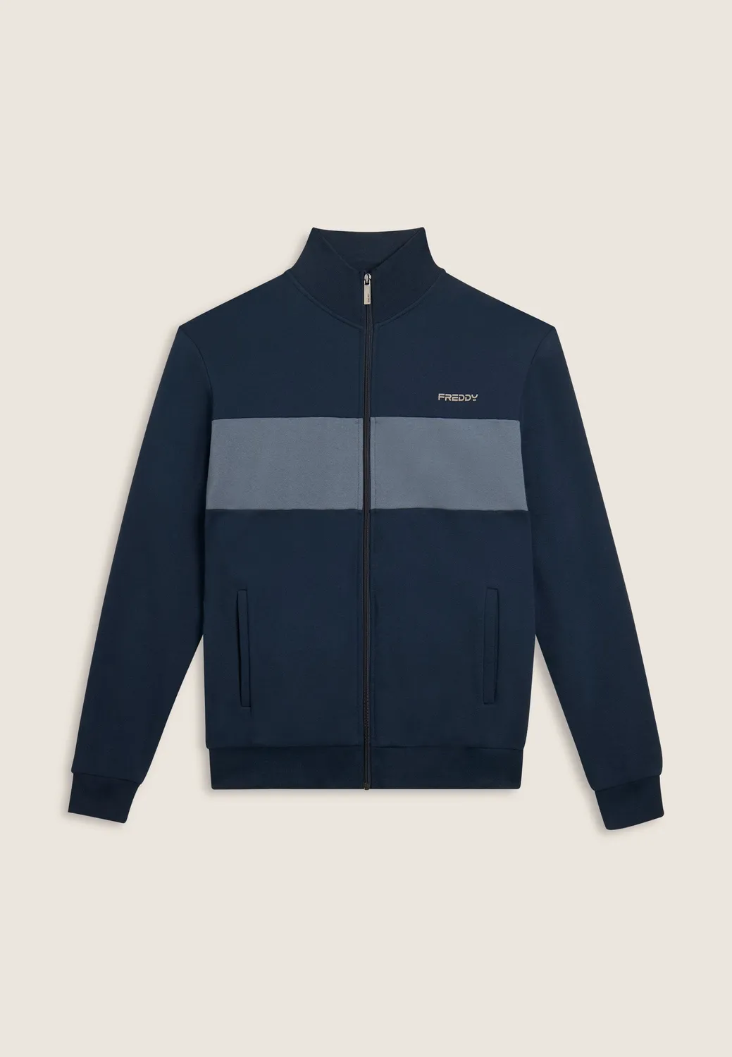 Freddy Full-Zip Hoodie Herren blau Kontrast Regular