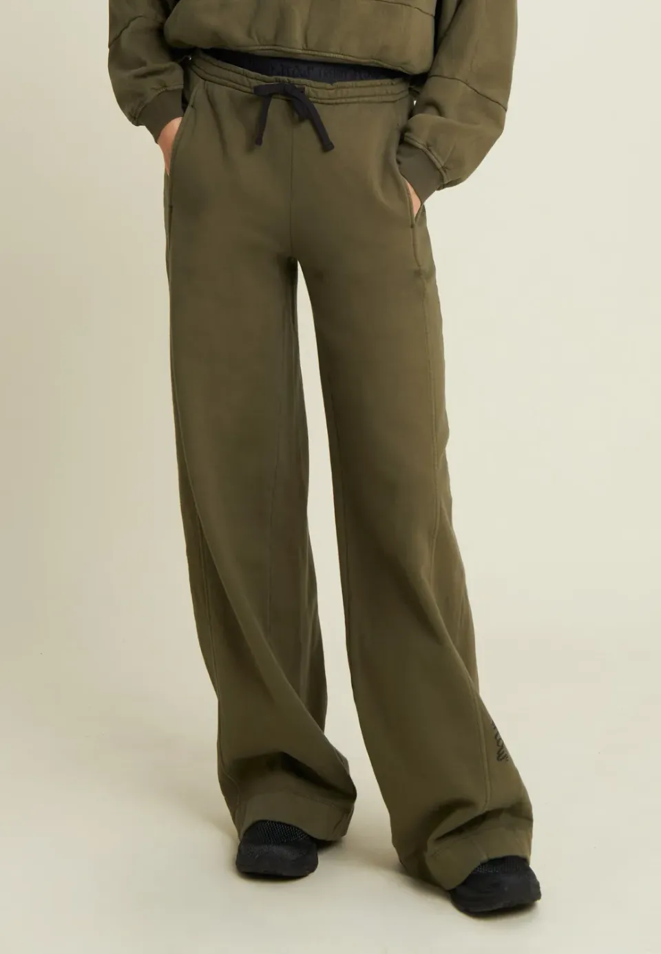 Freddy Flow Wide Leg Sweathose Gray Asphalt blickdicht