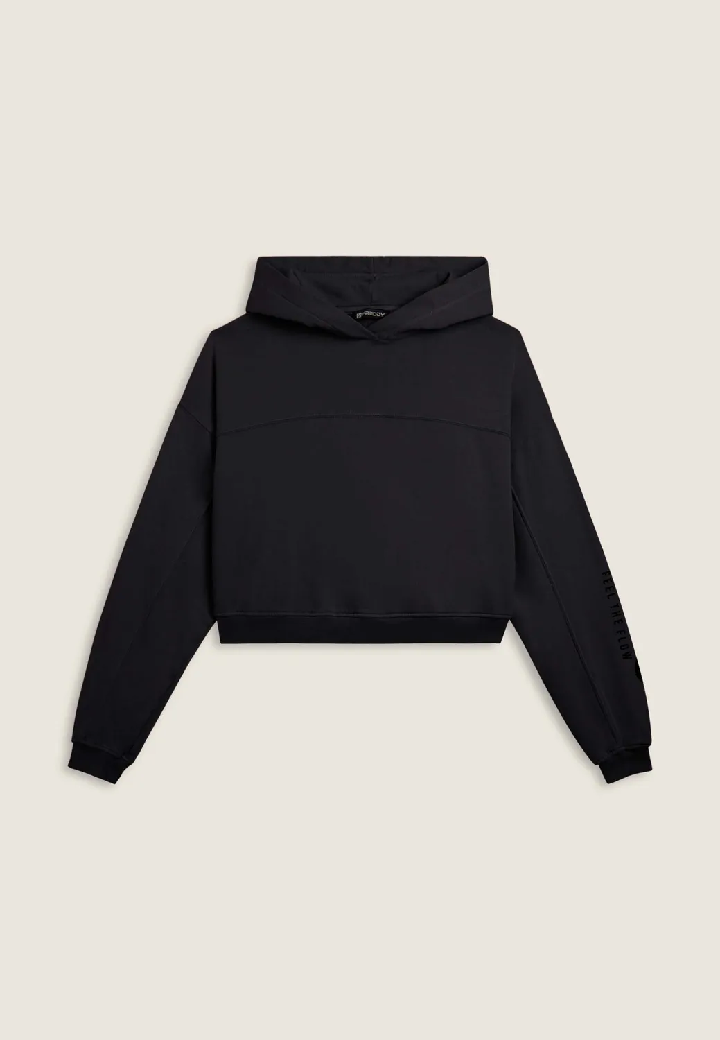 Freddy Cropped Hoodie Street-Art Grau Kapuze Damen
