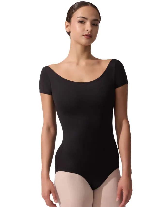 Capezio Studio Collection SE1005W Kurzarm Ballettanzug Schwarz