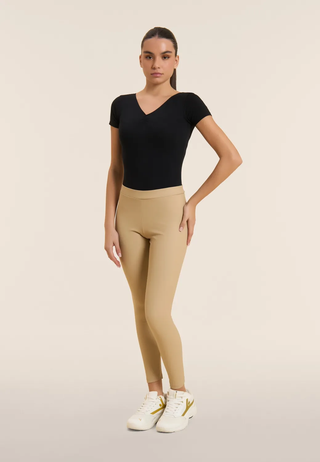 Freddy 7/8 Leggings coated Faded Denim Regular-Waist