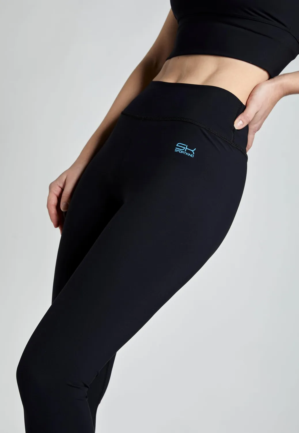 Sportkind High Waist Fitness Leggings 164 blickdicht