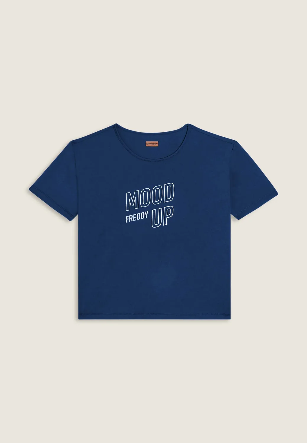 Freddy Mood Up Cropped T-Shirt Navy weite Ärmel