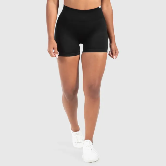 Smilodox Cetrina Kalea Seamless Shorts Schwarz Scrunch