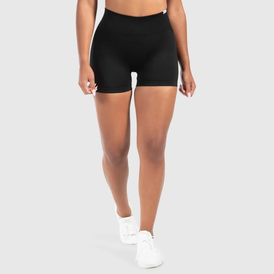 Smilodox Cetrina Kalea Seamless Shorts Schwarz Scrunch