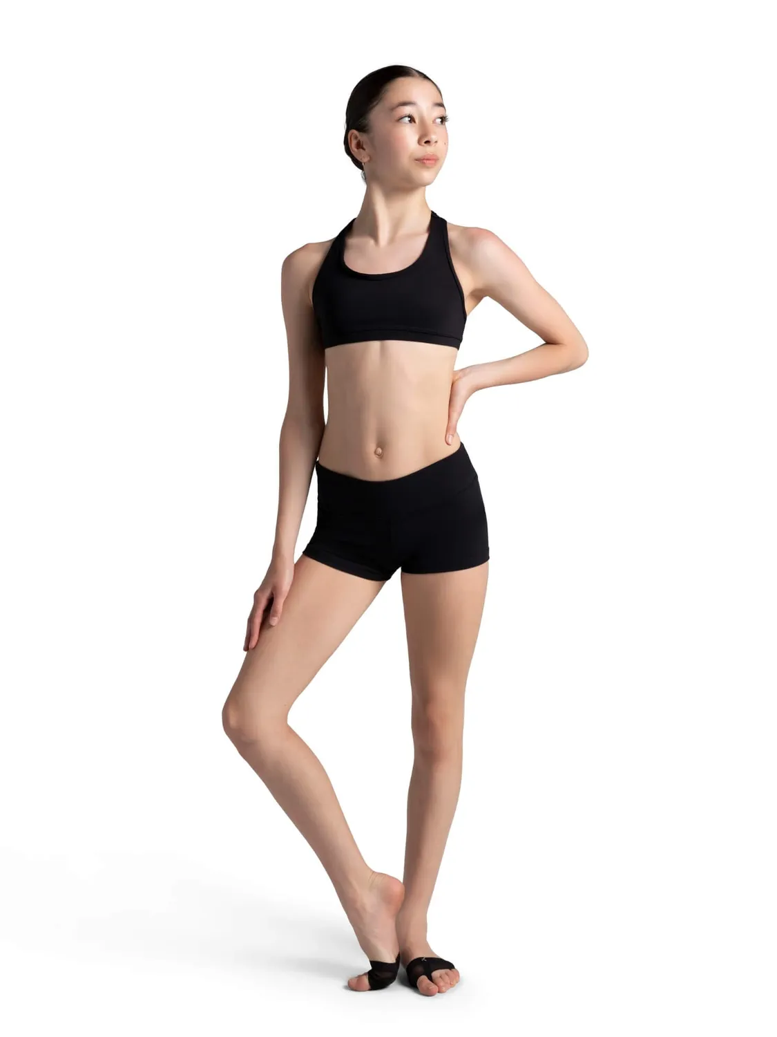 Capezio Team Basics TB239C Sport-BH Mädchen Schwarz Racerback