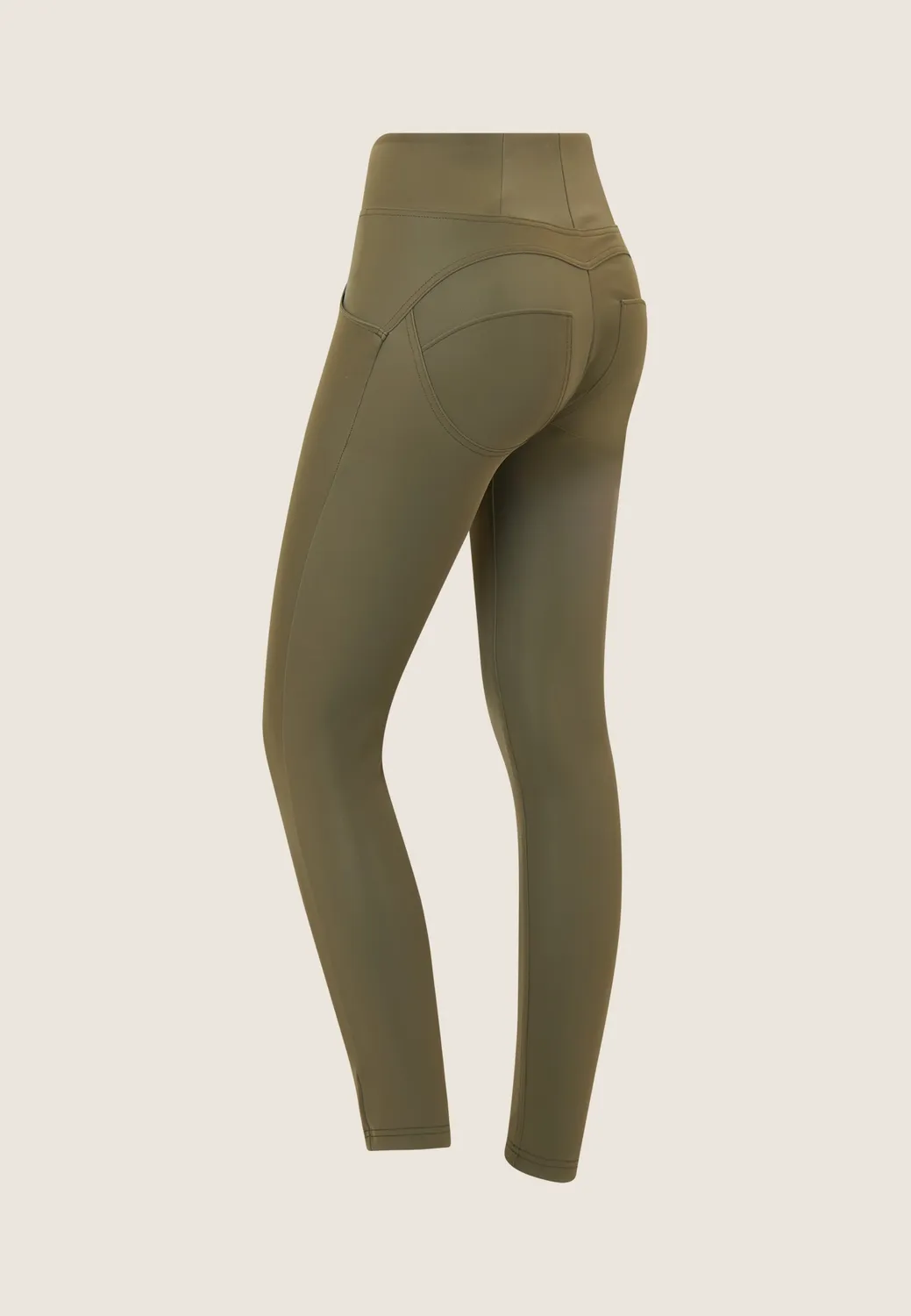 Freddy WR.UP High Waist Kunstleder Leggings Nero glänzend
