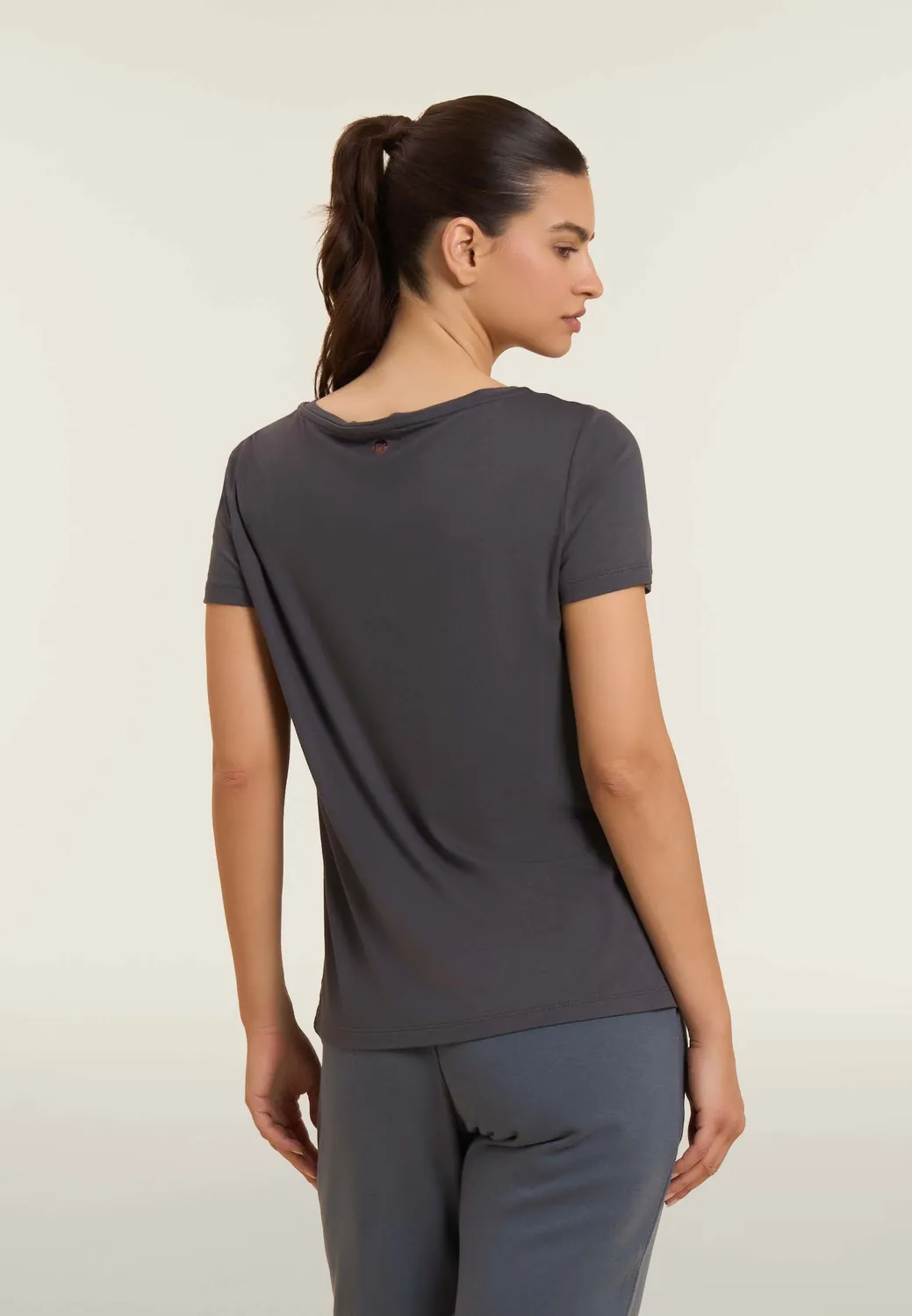 Freddy Strass Logo T-Shirt Schwarz Damen Viskose