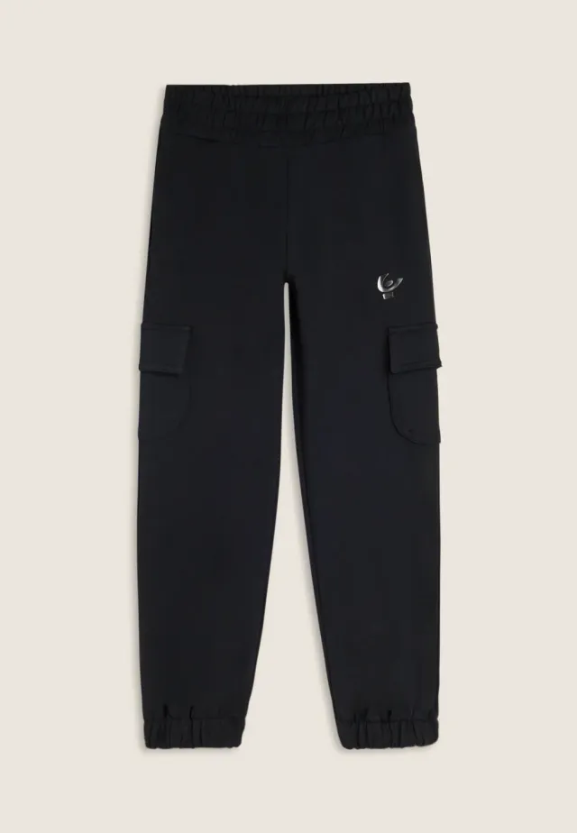 Freddy Kinder Sporthose Cargo Baumwolle Nero