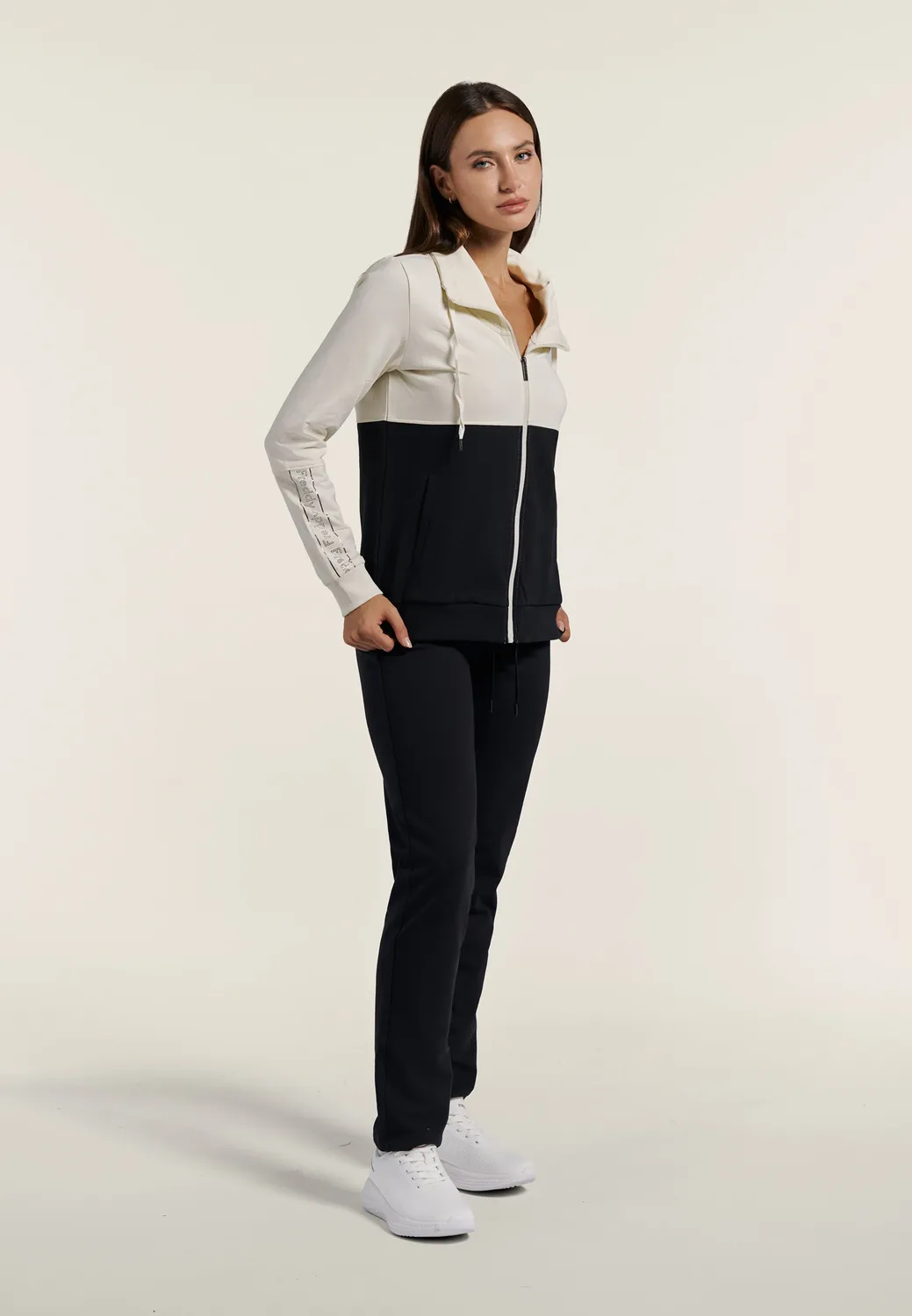 Freddy Trainingsanzug Colour Block Zip Rose Taupe