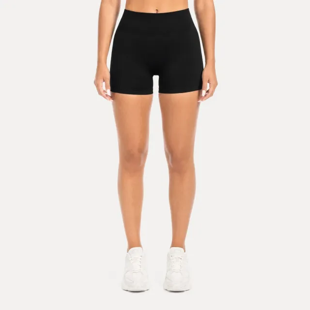Smilodox Priska Pro Shorts Damen Schwarz Seamless