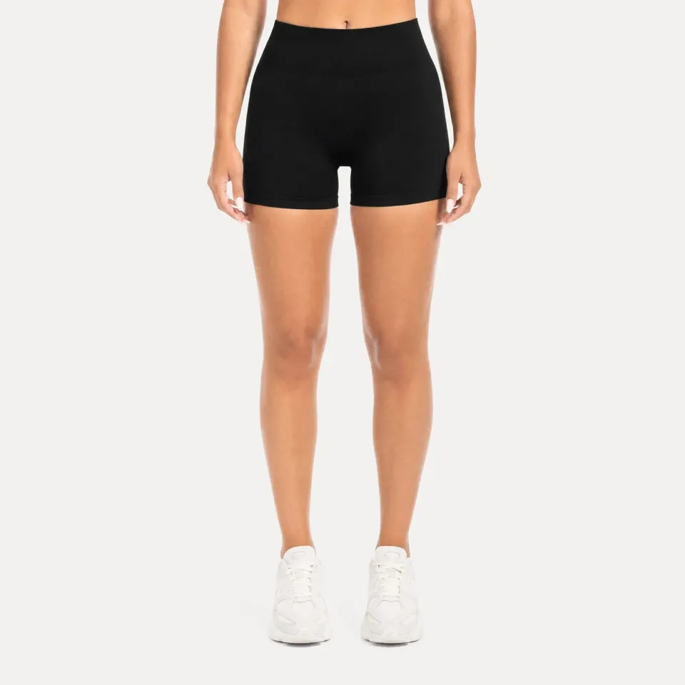 Smilodox Priska Pro Shorts Damen Schwarz Seamless