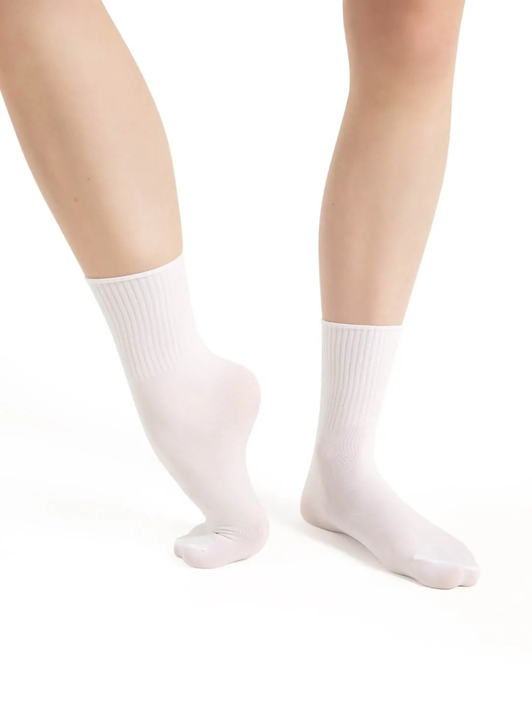 Capezio Class BG022C Tanzsocken Kinder Weiß Rippe Paar