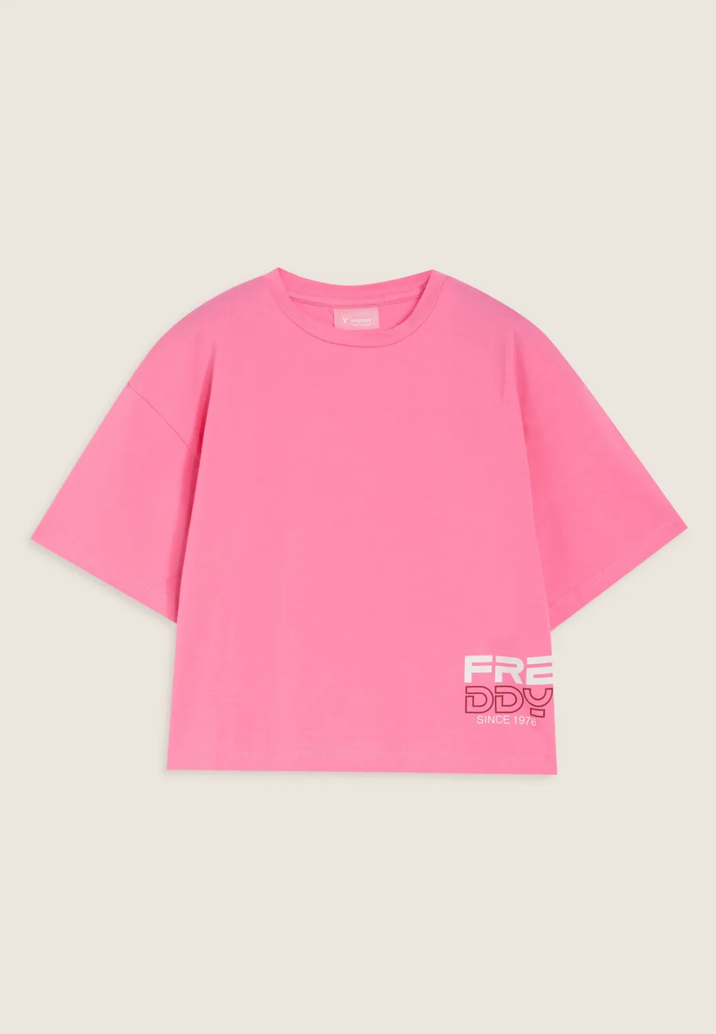 Freddy Oversize Cropped Mädchen T-Shirt Baumwolle