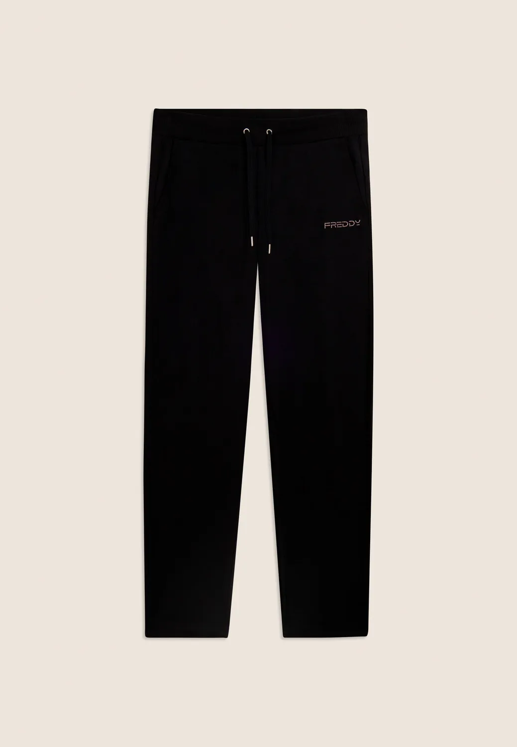 Freddy Regular Sporthose Damen Schwarz Rippenbund