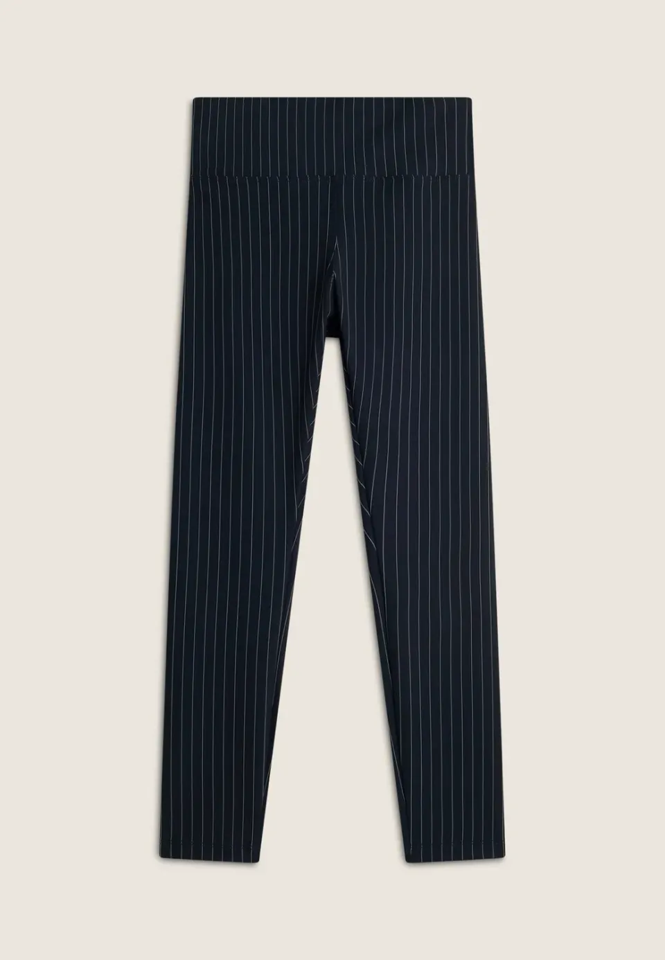 Freddy 7/8 Leggings Damen Navy Hoher Bund Nadelstreif