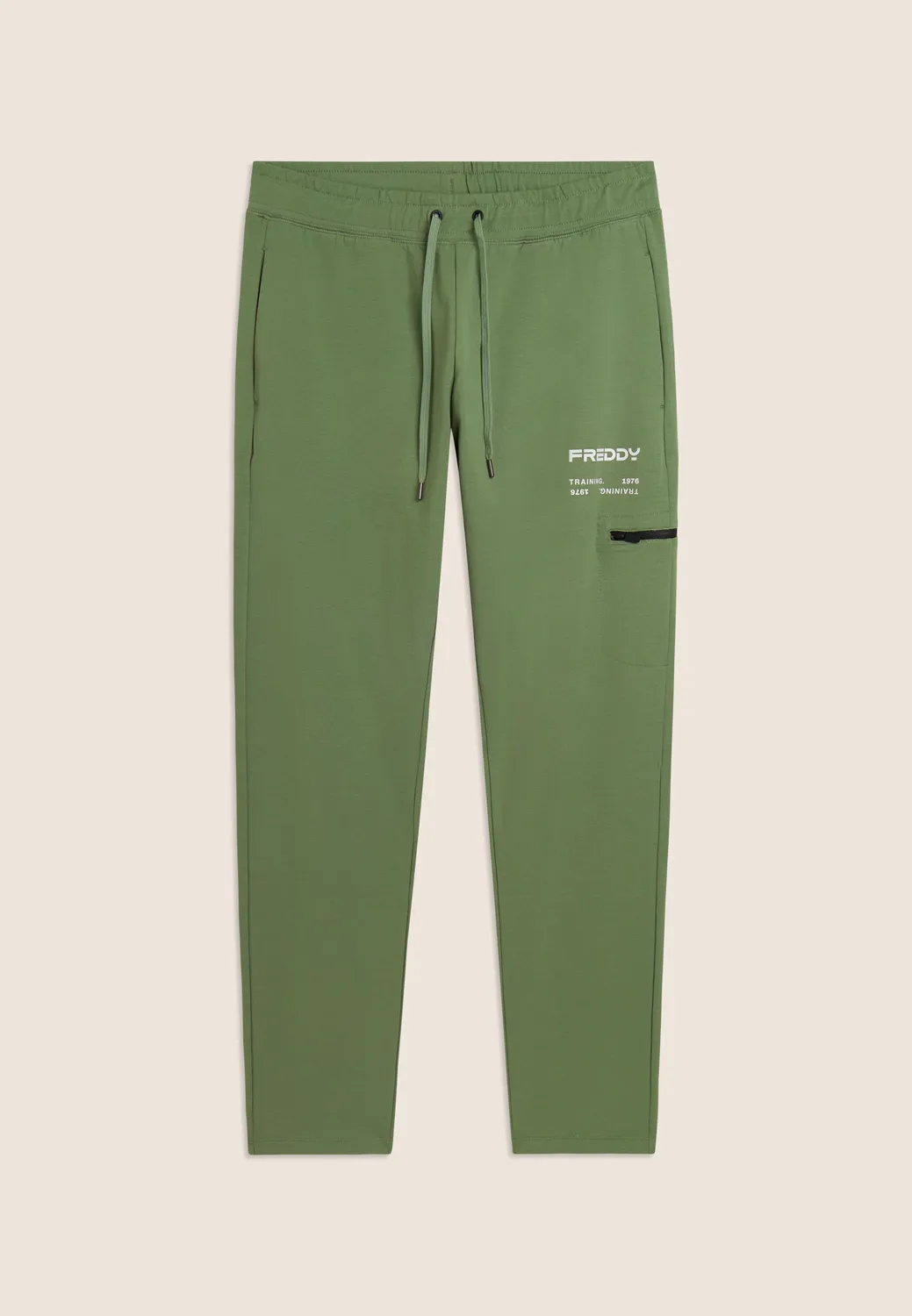 Freddy Sporthose Herren Gerade Blau Reissverschlusstasche