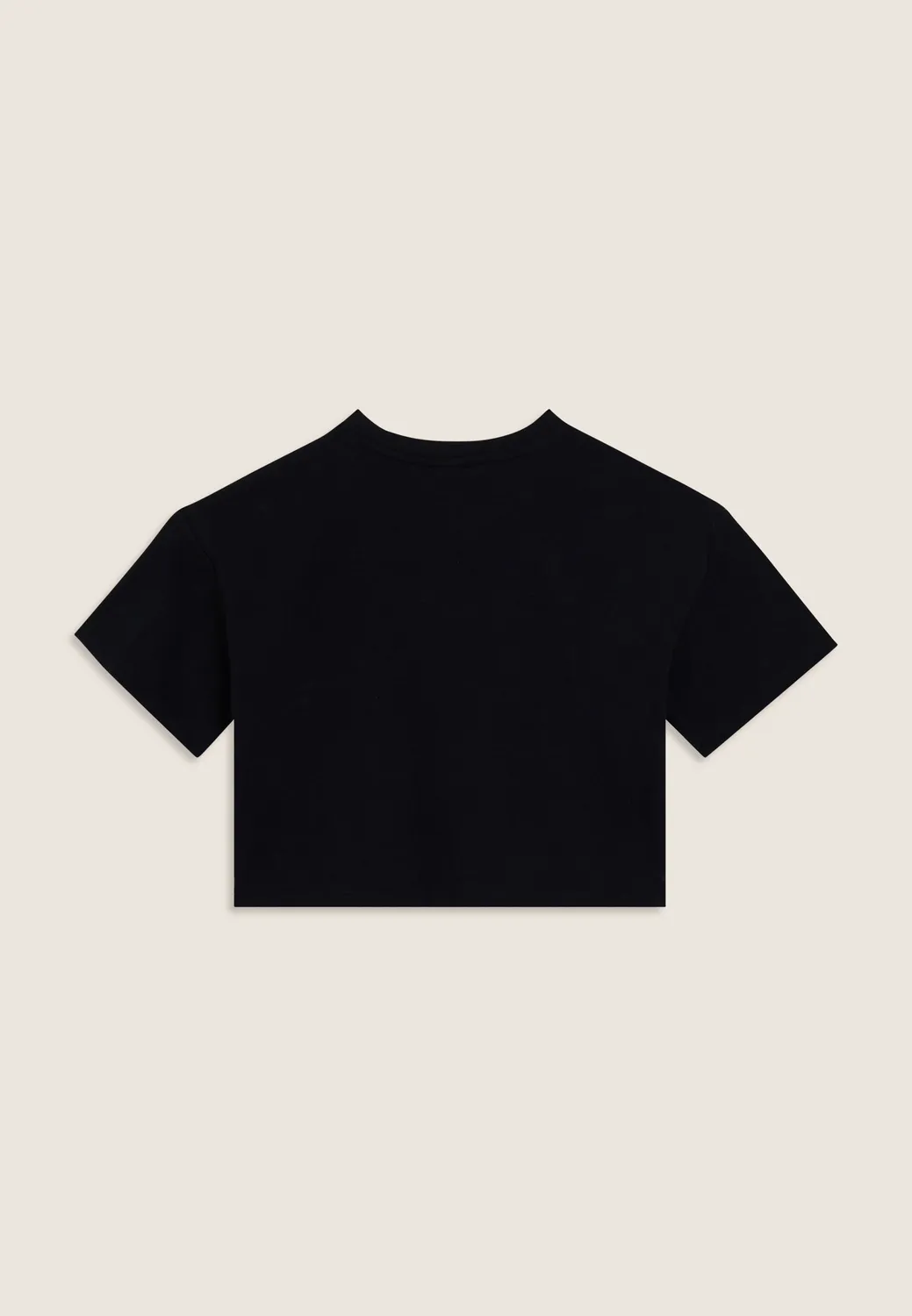 Freddy Cropped T-Shirt Mädchen Schwarz Sticklogo