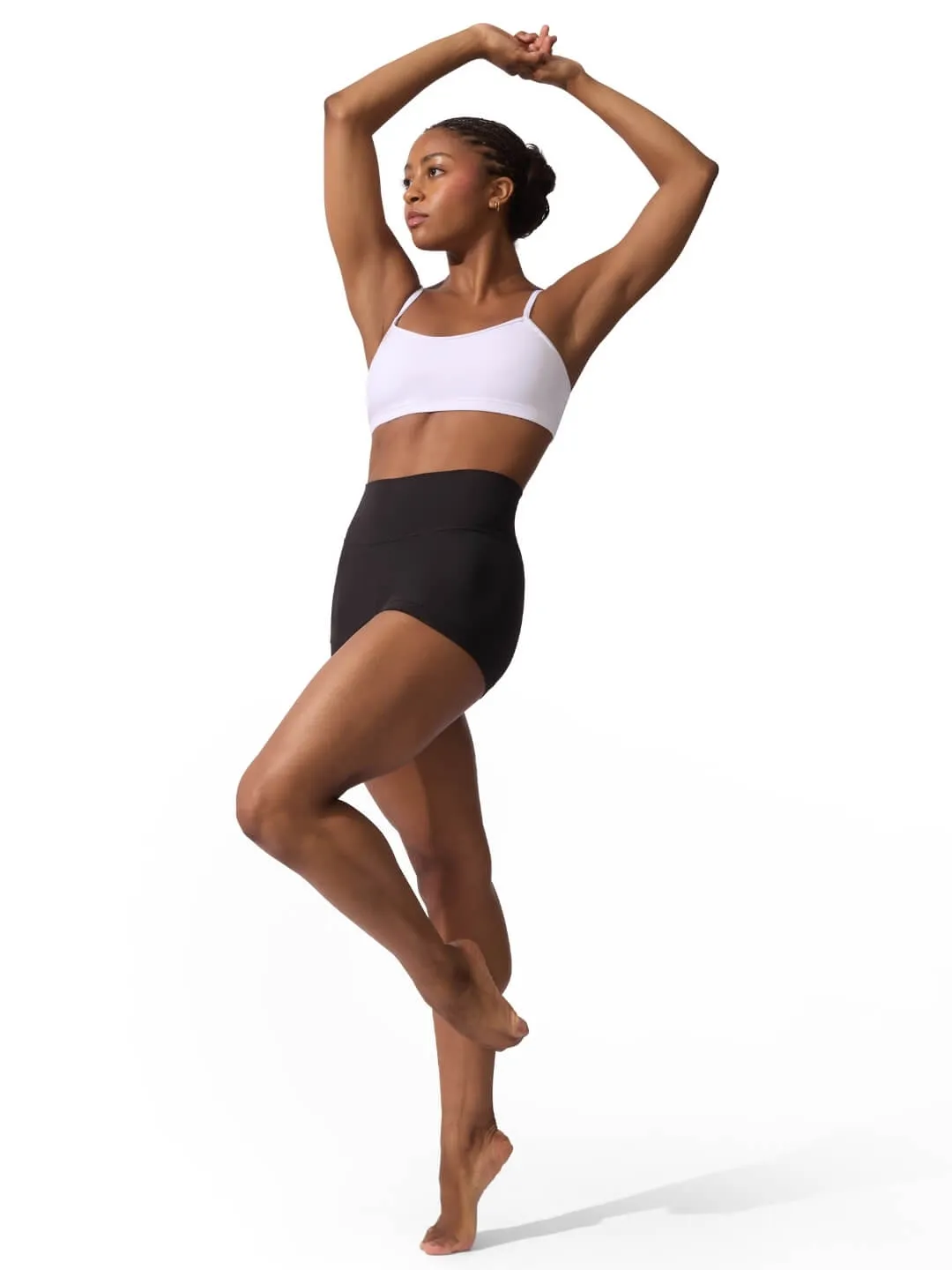 Capezio Studio High Waisted Shorts Schwarz blickdicht