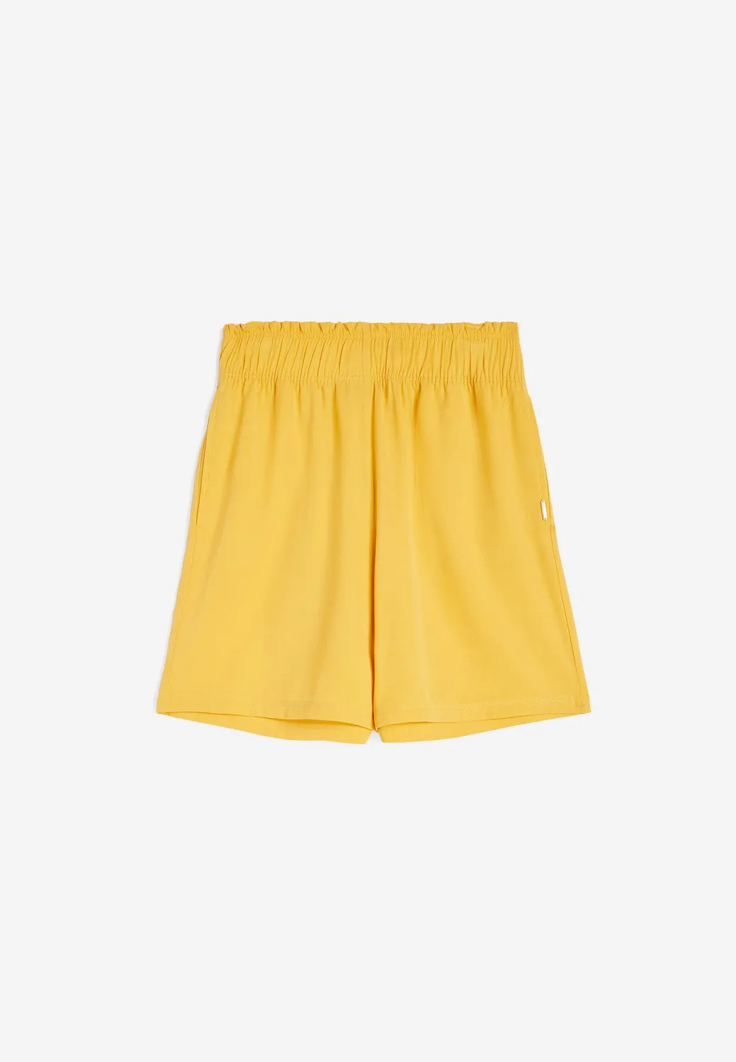 Freddy Leinen Shorts Damen schwarz weites Bein luftig