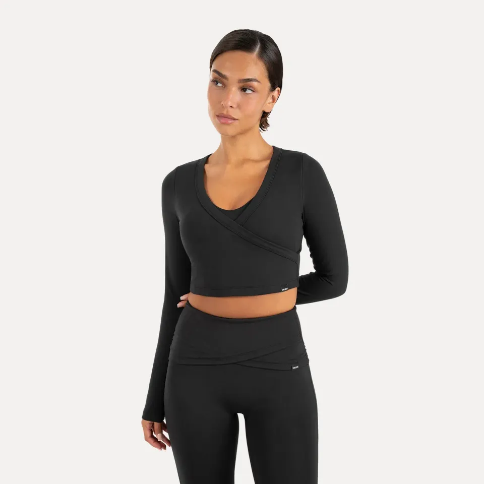 Smilodox Lunara Niora Crop Longsleeve V-Ausschnitt