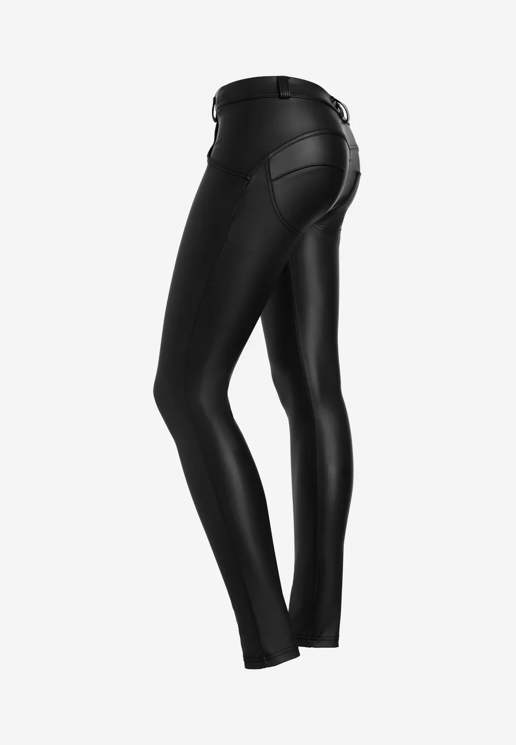 Freddy WR.UP Push-up Hose Low Waist Kunstleder schwarz
