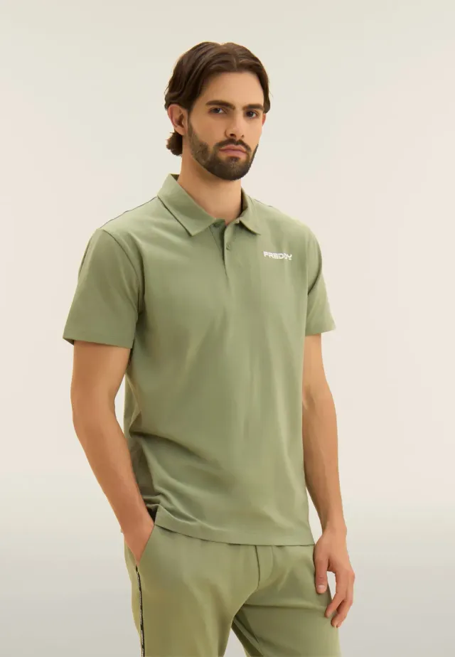 Freddy Heavy Jersey Polo Stretch Logo Regular Fit