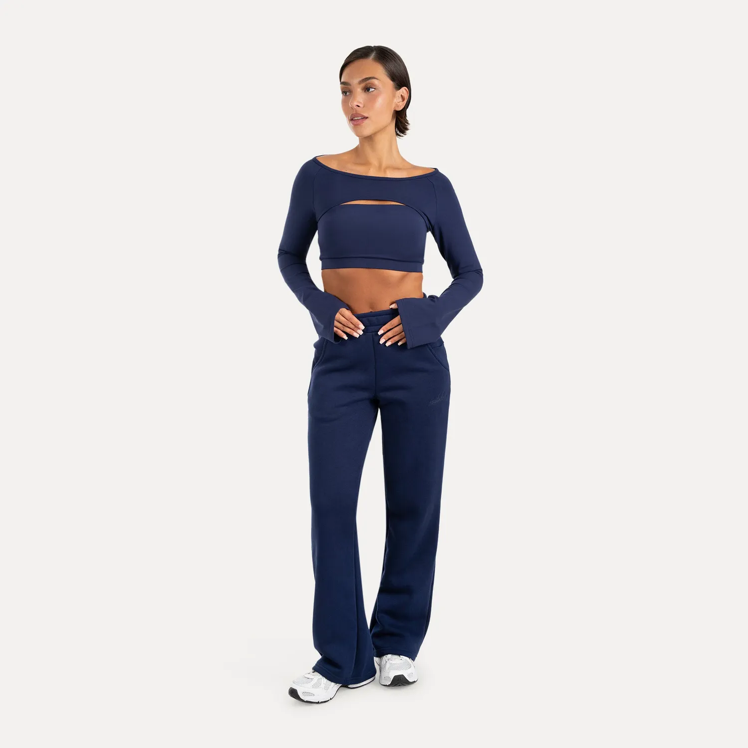 Smilodox Lunara Neola Bolero Longsleeve Damen schwarz