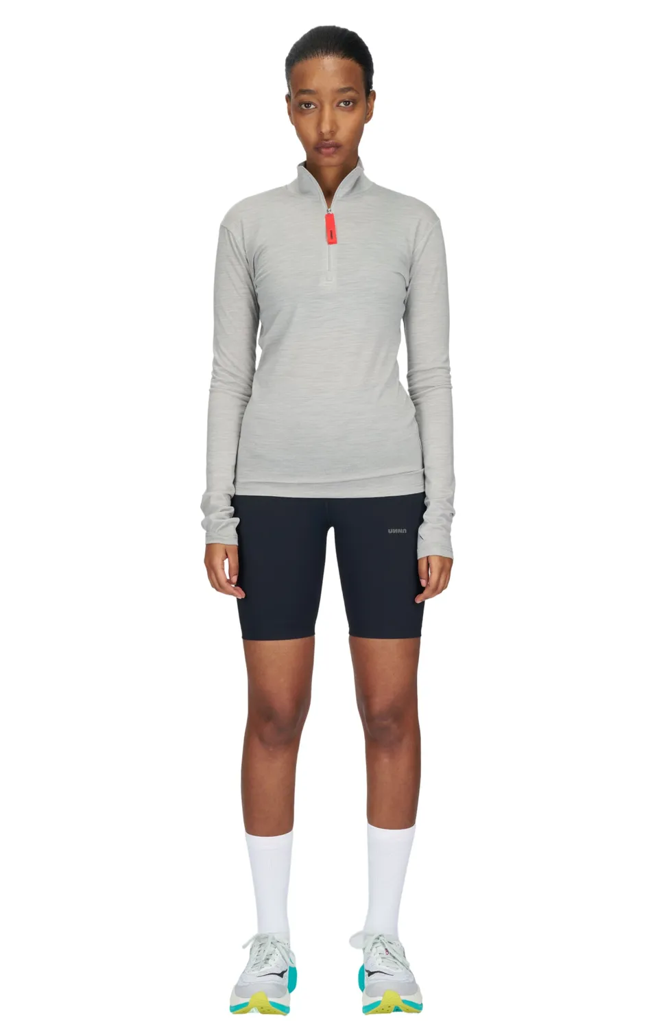 UNNA Zip Up Wool Layer W Laufoberteil Pearl Grey Wolle