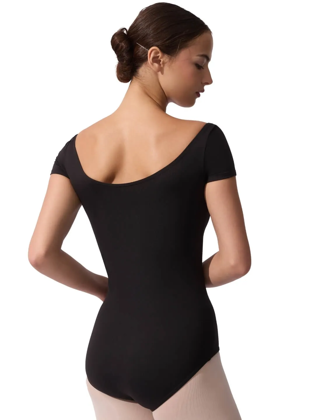 Capezio Studio Collection SE1005W Kurzarm Ballettanzug Schwarz