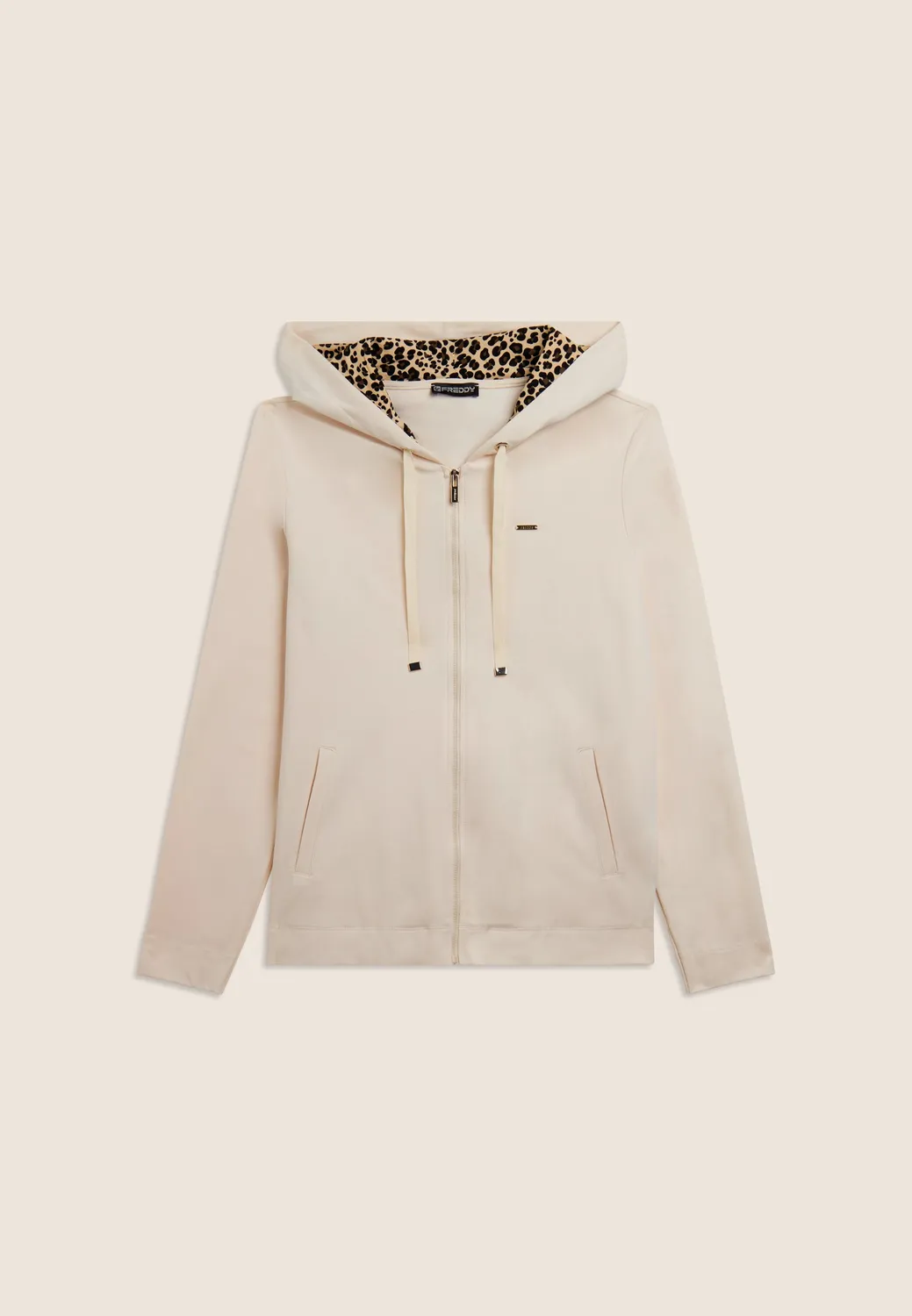 Freddy Zip-Hoodie Animalier-Futter Nero M