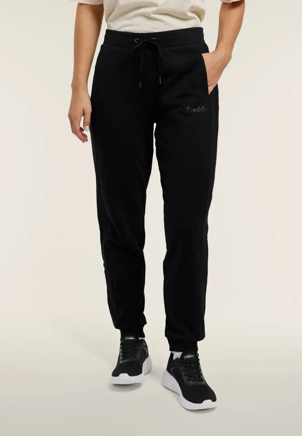 Freddy Regular Fit Jogger schwarz Bündchen