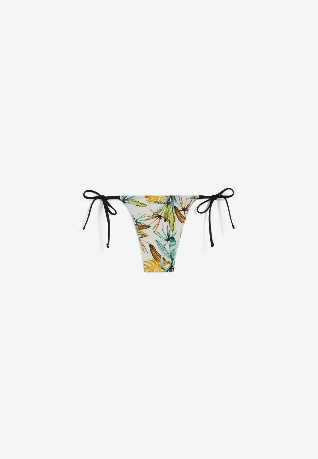 Freddy Bikinihose Tropical-Print Schwarz Schnürung verstellbar