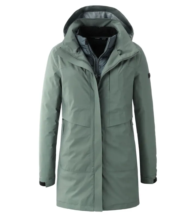 LPO Mirell 3 in 1 Parka Damen dunkelgrün wasserdicht