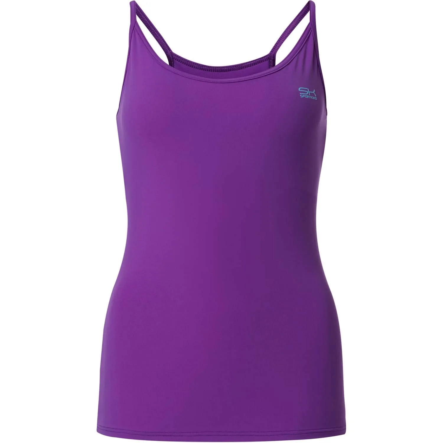 SPORTKIND Yoga Tanktop violett Gr. 146 mit Bustier