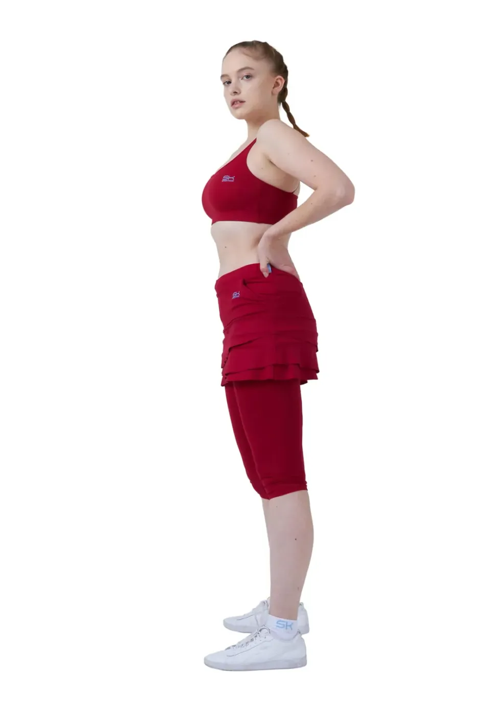 SPORTKIND Tulip Skapri Leggings Rock Bordeaux Rot M