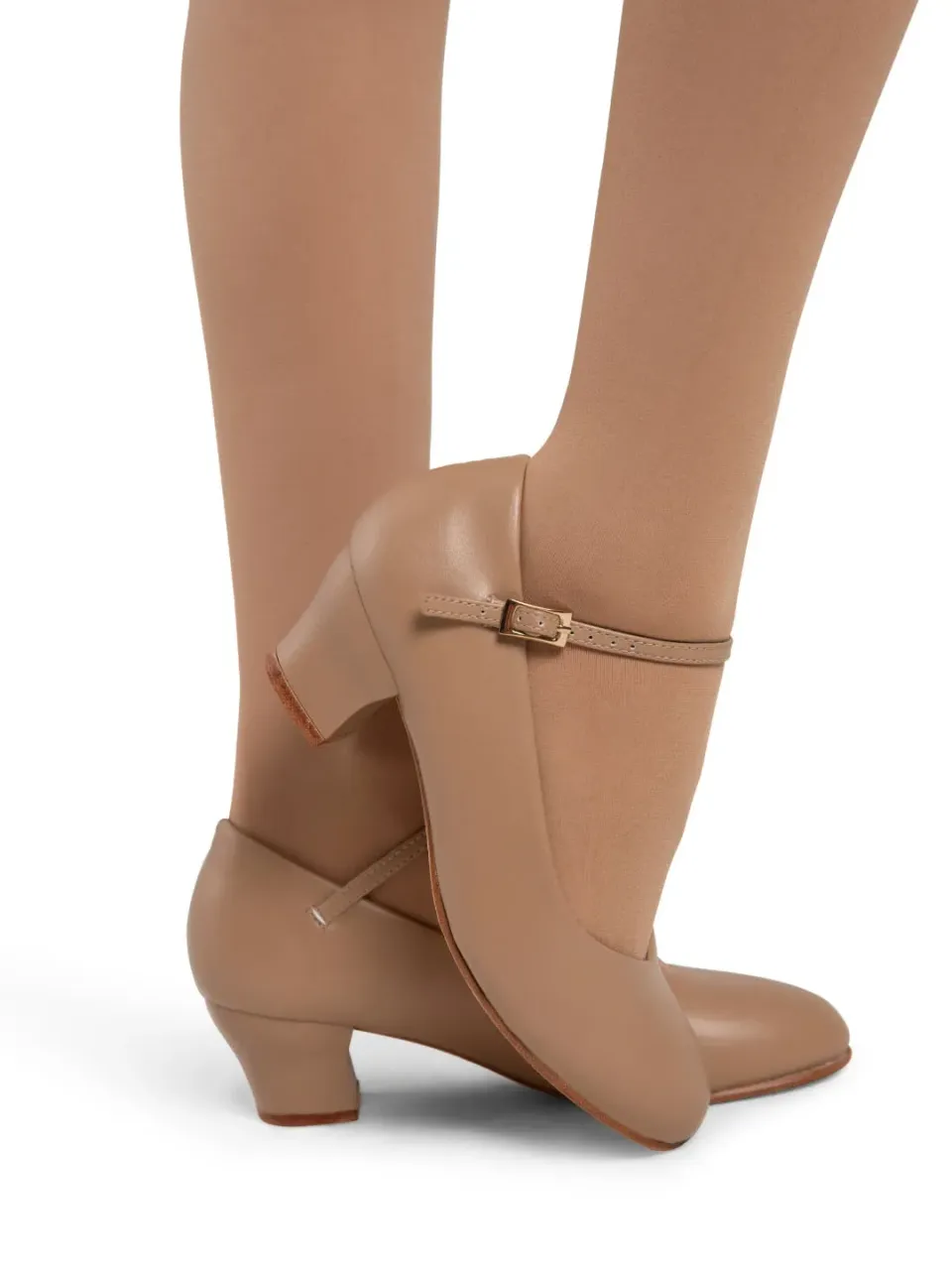 Capezio Mia Jr 832C Characterschuhe Caramel niedriger Absatz
