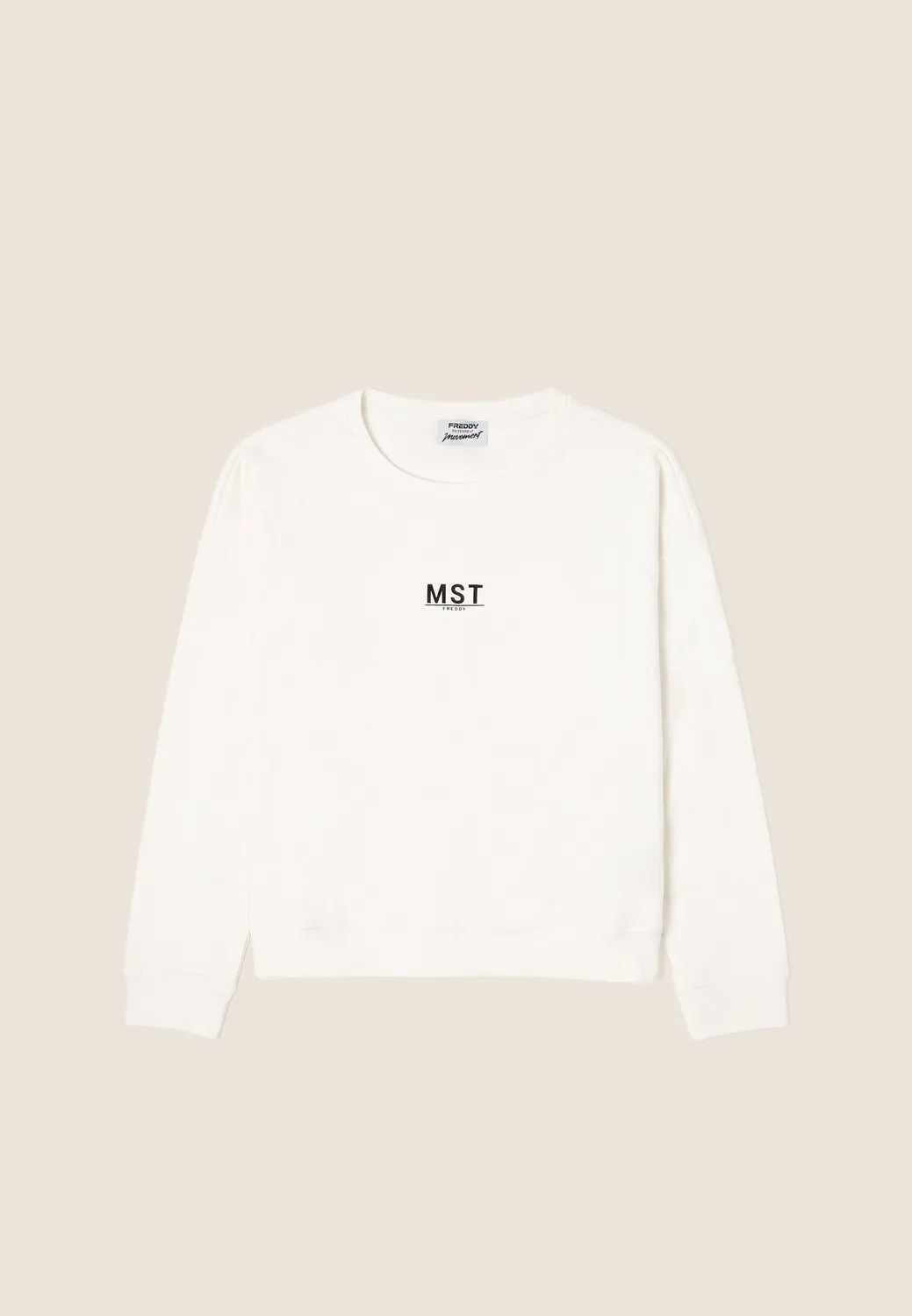 Freddy Oversize Cropped Sweatshirt Nero MST-Print