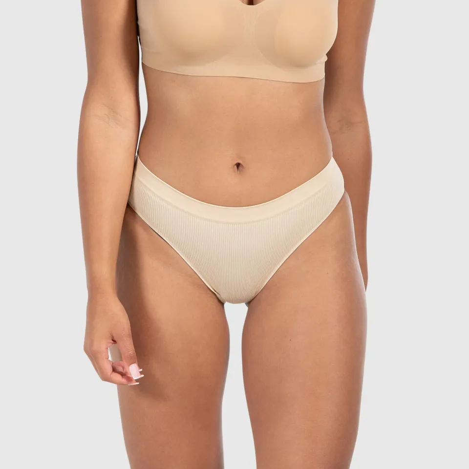 Smilodox Sorea Nysa Slip Damen Schwarz Ripp Hipster